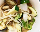 レンジ肉無チクワ梅クリーム味野菜炒め作り方15写真