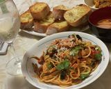 ベーコンとほうれん草のトマトパスタ作り方6写真
