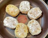 つなぎはオートミール！蓮根の挟み焼き！作り方8写真