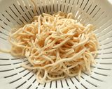 豆腐干の明太子パスタ作り方1写真