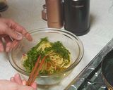 たっぷり大葉の梅バターパスタ作り方5写真
