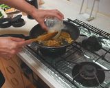 シーフードミックスで薬味バターチャーハン作り方3写真