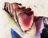 キャンプ飯　藁焼きカツオのたたき作り方9写真