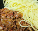 トマト缶で作るミートソース系のパスタ作り方3写真