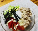 冷しゃぶ乗せサラダうどん作り方5写真
