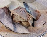 ポン酢で鰹の揚げ浸し。作り方1写真