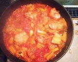 鶏肉とセロリのガーリックトマト煮込み作り方4写真