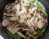 しめじと水菜の中華風スープ作り方2写真