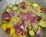 夏野菜と生ハムのオイルパスタ作り方4写真