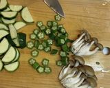 ズッキーニとオクラの夏野菜ペペロンチーノ作り方5写真