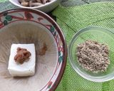 簡単副菜 胡桃としめじの白和え♪作り方1写真