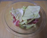 レンジで☆キャベツと豚肉の重ね蒸し作り方4写真