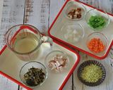 漬物と焼き米のスープ作り方1写真