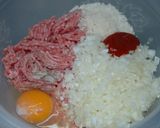 簡単お弁当❤ハンバーグ作り方1写真