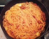 挽き肉とニンニクのトマトソースパスタ作り方3写真