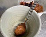 まな板汚さない！スプーンで梅たたき作り方1写真