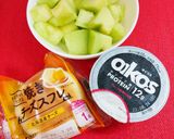 oIKosとメロンのチーズスフレパフェ作り方1写真