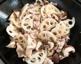 夏仕立て☆レンコンと豚肉のきんぴら作り方3写真