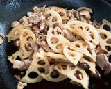 夏仕立て☆レンコンと豚肉のきんぴら作り方4写真