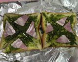 新鮮フレッシュバジル香る　チーズトースト作り方4写真