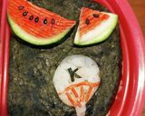ゆるくキャラ弁〈7月〉スイカ&うちわ作り方1写真