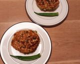 夏に♪オクラと大葉の和風ハンバーグ作り方9写真