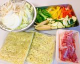 夏野菜のスパイシー焼きそば作り方1写真