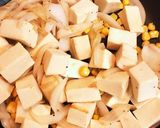玉ねぎ高野豆腐とコーンのスープカレー作り方2写真