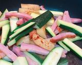 ベーコンとズッキーニの炒め物作り方4写真