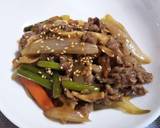 牛バラ肉の甘辛野菜炒め作り方7写真