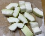 麺つゆ！旬の夕顔と豚肉のとろとろ煮作り方1写真