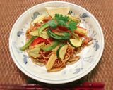 夏野菜のスパイシー焼きそば作り方10写真