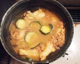 手羽元とズッキーニの冷やしカレーつけ麺作り方4写真