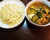 手羽元とズッキーニの冷やしカレーつけ麺作り方6写真