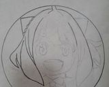スパイファミリー　アーニャキャラケーキ作り方5写真