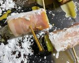 長ネギのベーコン巻き♪味噌たまごソース♪作り方4写真
