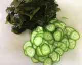 塩蔵わかめで＊酢の物作り方1写真