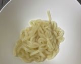 ツナで和えたうどん青じそ添え作り方3写真