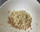 ツナで和えたうどん青じそ添え作り方6写真