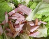 丸ごとレタスと厚切りハムのコンソメスープ作り方4写真