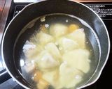 乾燥帆立の貝柱と水餃子のスープ作り方5写真