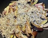 ☆我が家の茄子とじゃこと玉ねぎパスタ☆作り方2写真