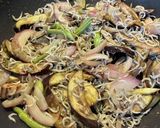 ☆我が家の茄子とじゃこと玉ねぎパスタ☆作り方3写真