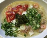 和風の海鮮スープパスタ作り方8写真