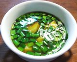 さつまいもとゴーヤのお味噌汁 甘×苦作り方4写真