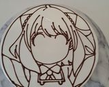 スパイファミリー　アーニャキャラケーキ作り方14写真