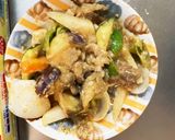 濃厚ごまガーリック味豚こま大根青椒肉絲風作り方14写真