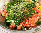 たたききゅうり＆トマトのごま風味あえ作り方1写真