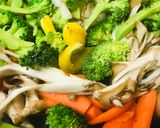 ブロッコリー＆茸のいろいろ野菜だけ炒め作り方2写真