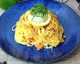 鮭とレモンのおろし冷製パスタ作り方7写真